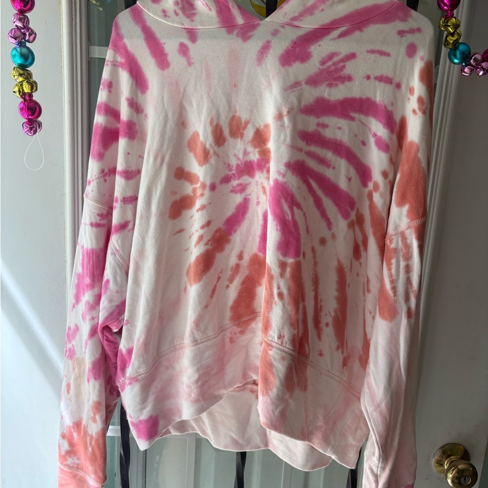 Aerie Pink Tie-Dye Hoodie